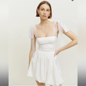 NWT Reformation Enza White Dress
